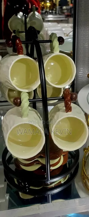 Ceramic 6 Mugs and 6 Saurcer