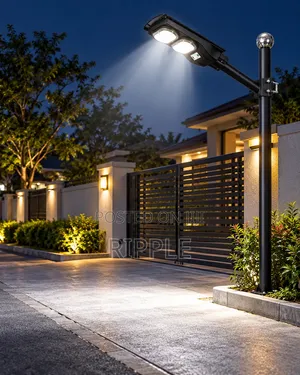 100W Solar Street Light With Lithium Battery & Remote