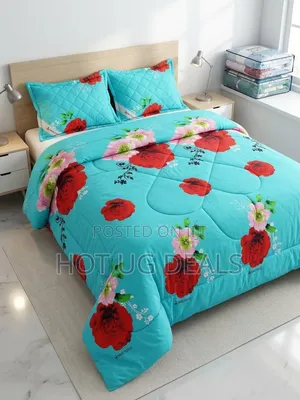 4Pcs Grace Textile Duvets (1 Duvet, Bedsheet & 2 Pillowcases )