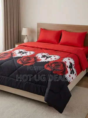 4Pcs Grace Textile Duvets (1 Duvet, Bedsheet & 2 Pillowcases )