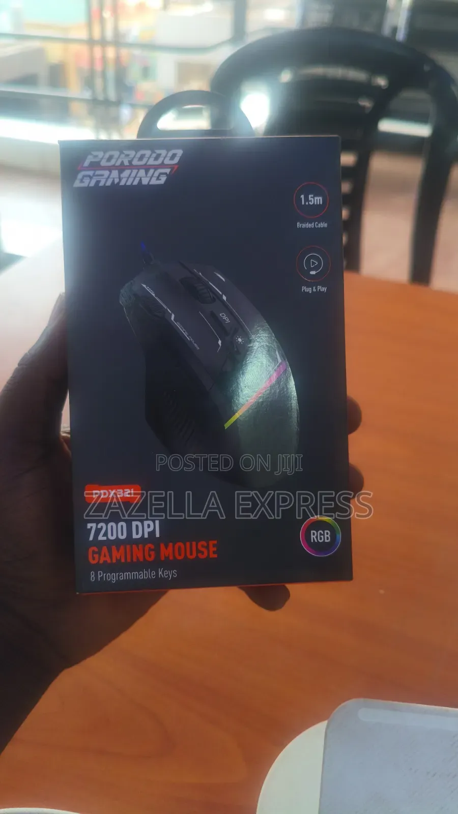 Porodo Gaming Wired Mouse With 7200 Dpi 8 Programmable Keys