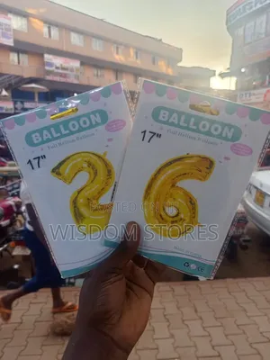 17-Inch Gold Foil Helium Number Balloons