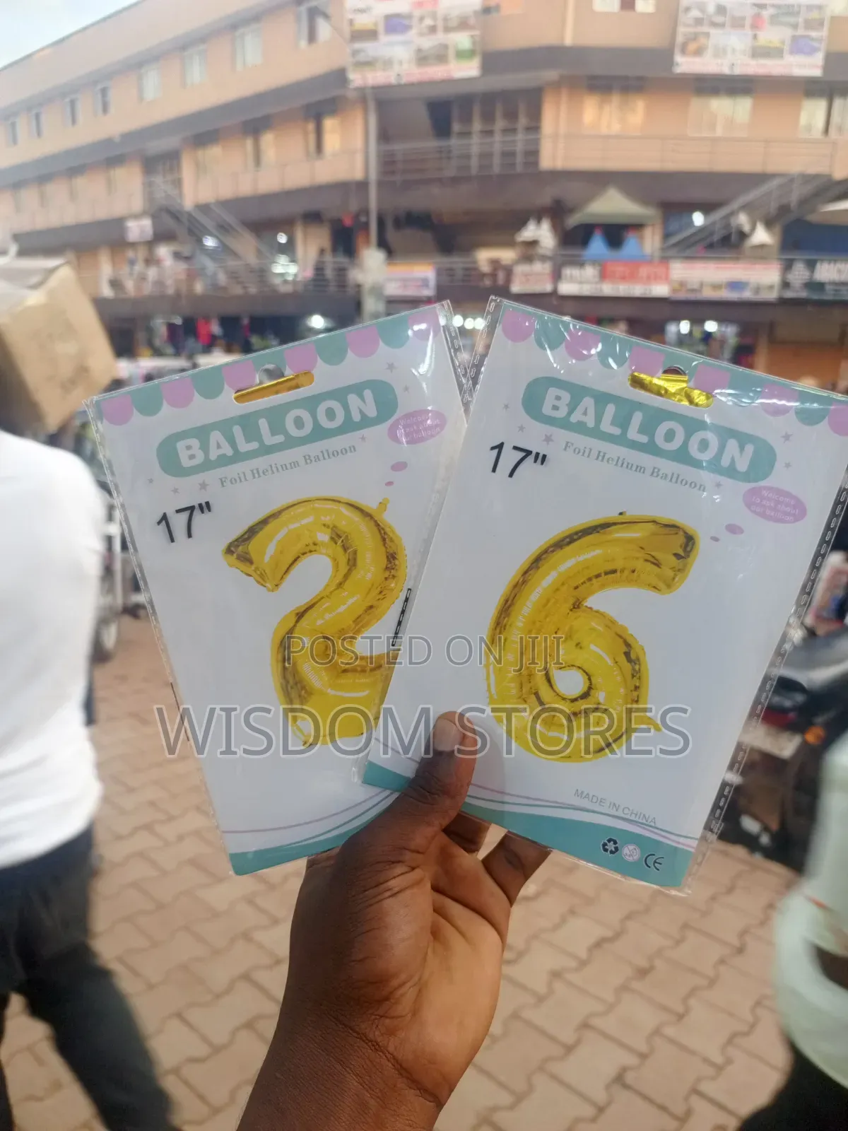 17-Inch Gold Foil Helium Number Balloons