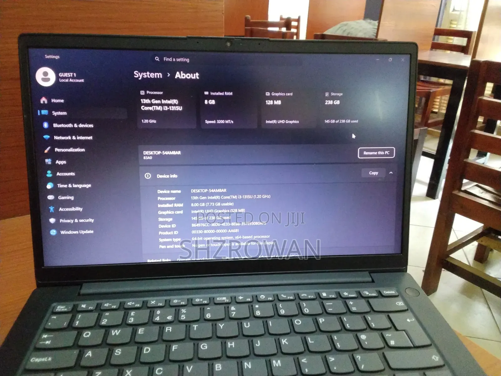 Laptop Lenovo A8 8GB Intel Core i3 SSD 256GB
