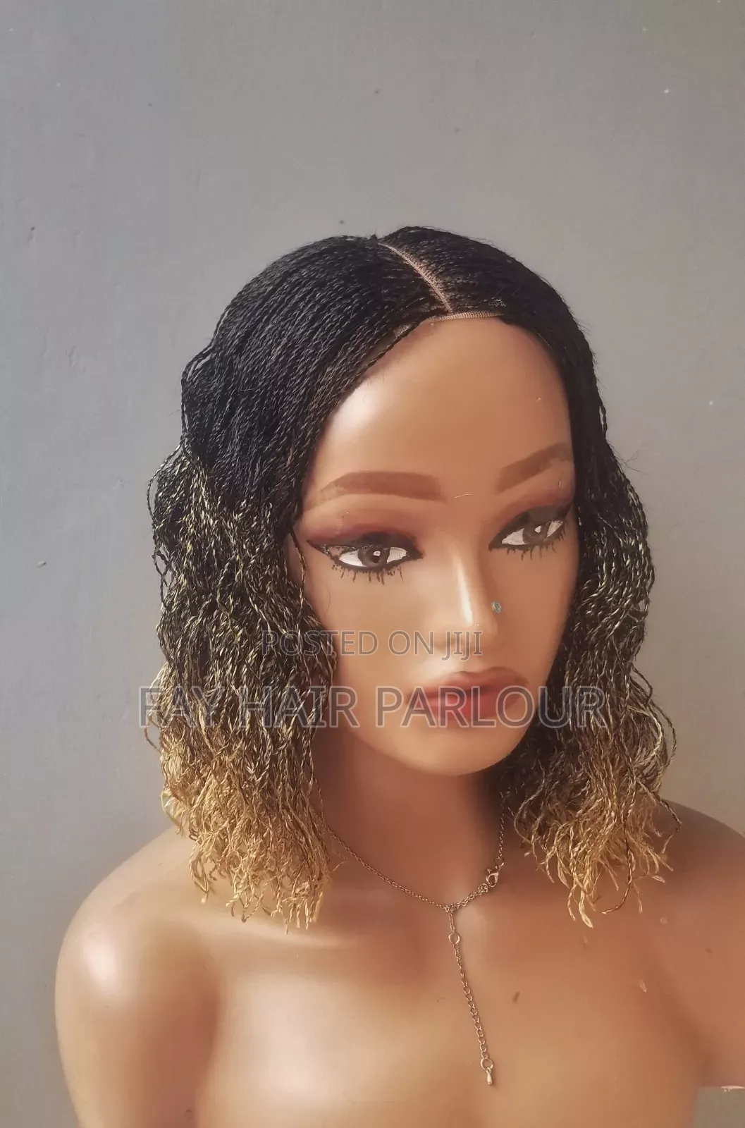 Curly Gold and Black Wig