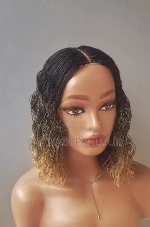 Curly Gold and Black Wig