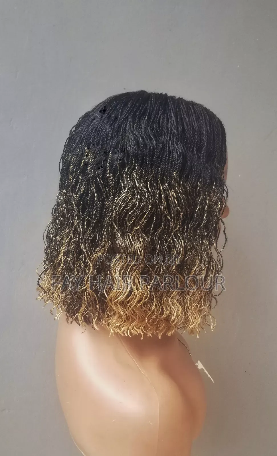 Curly Gold and Black Wig