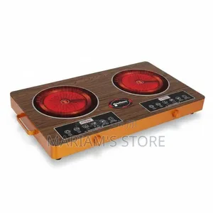 Hoffman's Double Infra Red Cooker Ceramic Stove - Black.