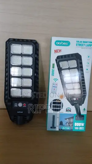 800W Aerbes All-in-One Solar Street Light – 180 LED, Sensor
