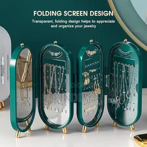 Foldable Jewelry Boxes Display Earrings Rings Organizer Box Jewelry
