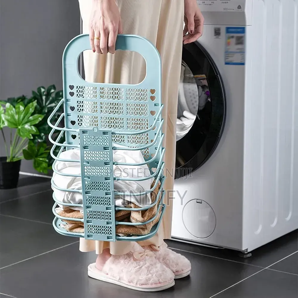 Wall Mounted Foldable Laundry Basket Dirty Clothes Storage Basket