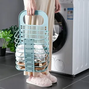 Wall Mounted Foldable Laundry Basket Dirty Clothes Storage Basket