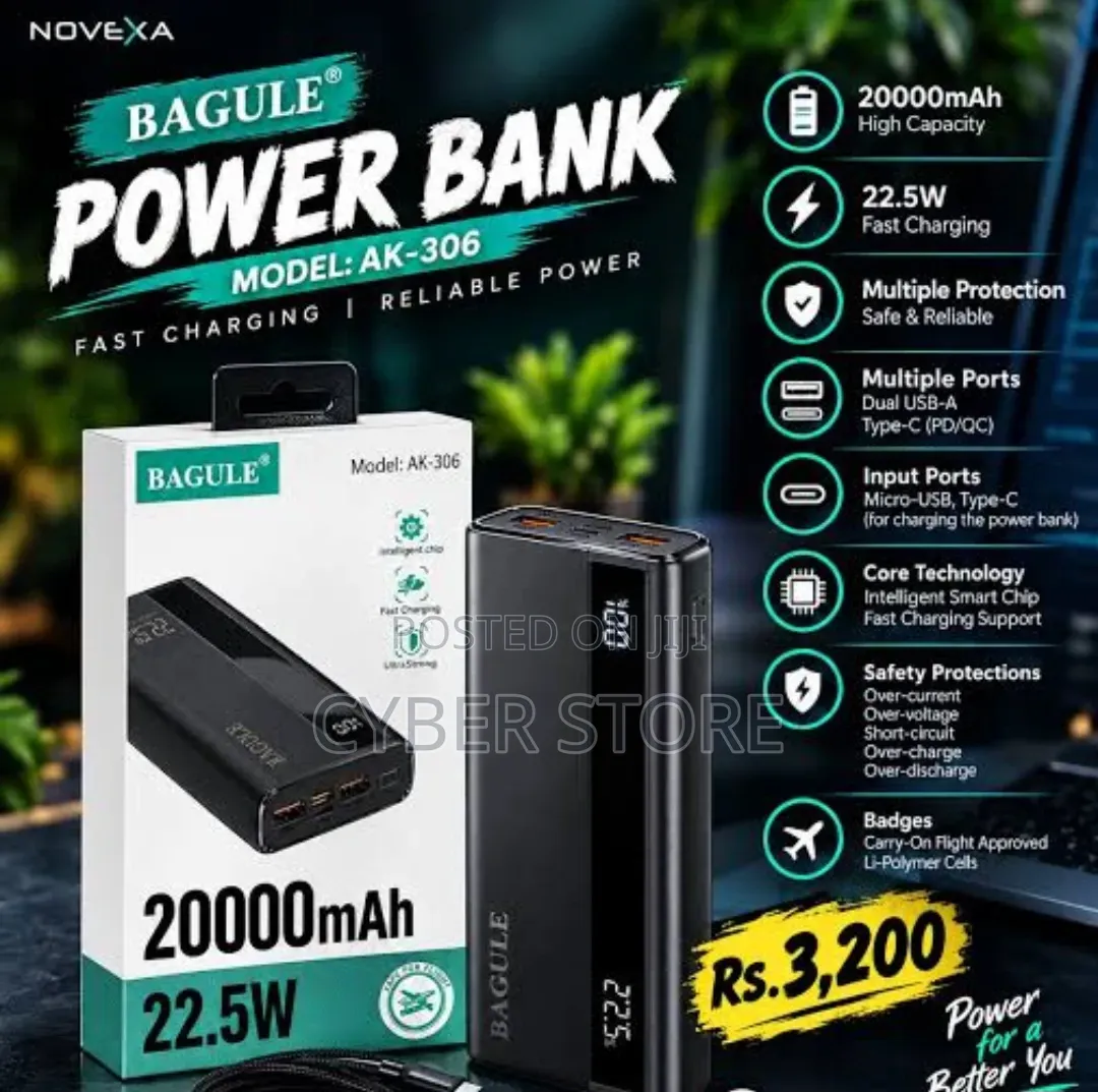 Bagule Model: AK-306 20000mAh Power Bankb