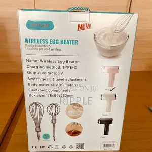 Rechargeable Electric Hand Mixer – 3 Speed, 2 Whisks