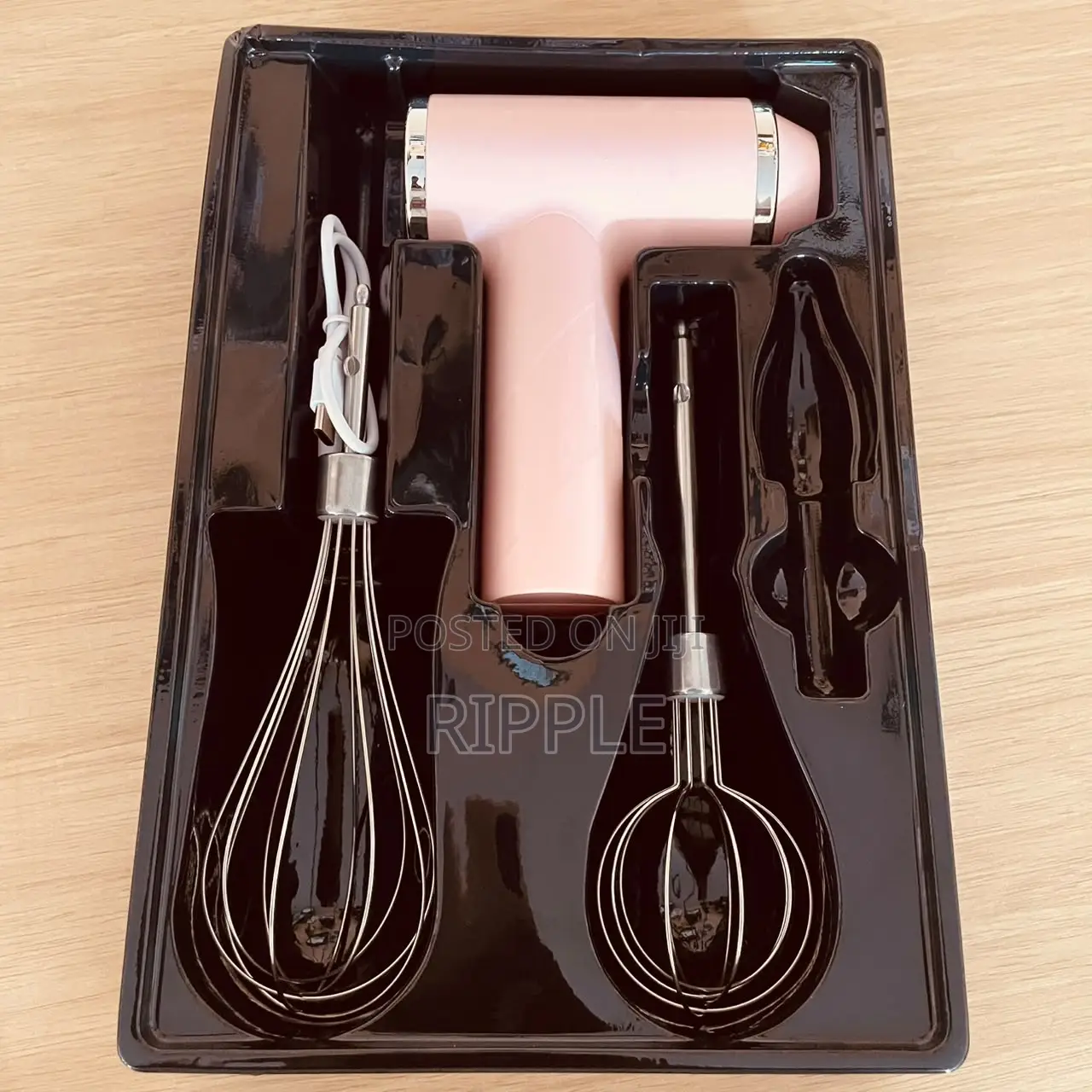 Rechargeable Electric Hand Mixer – 3 Speed, 2 Whisks