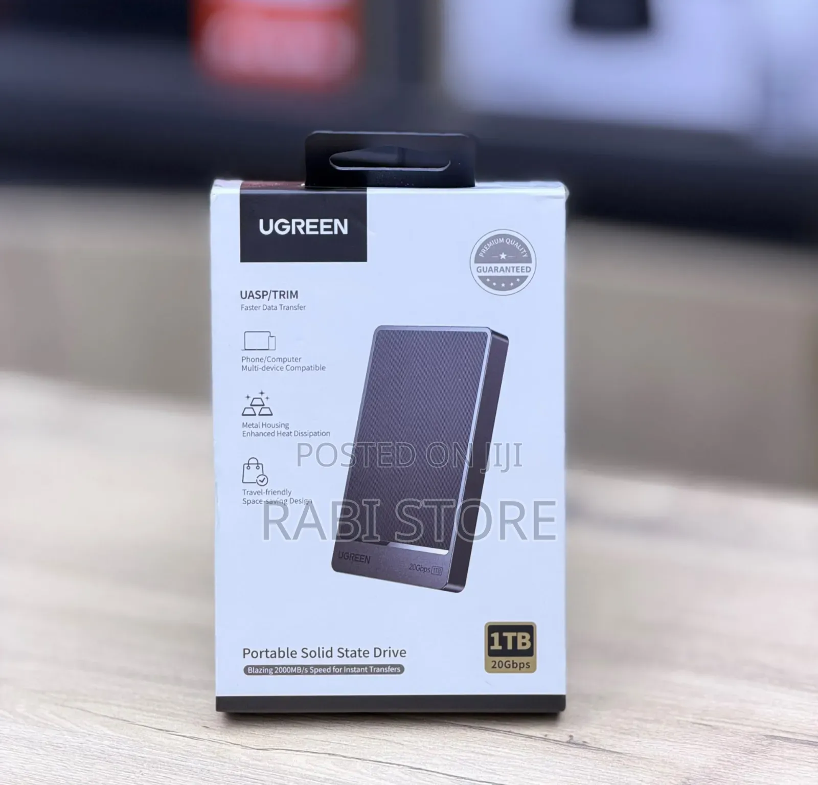 Ugreen Extreme Portable SSD 1TB, 2000mb/S Read, 2000mb/S Write