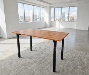 Strong Black Metal Legs Foldable Wooden Table Wooden Foldable Table