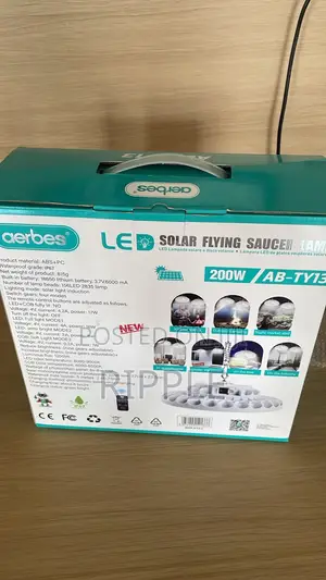200W Solar Flying Saucer Light – Remote, IP67