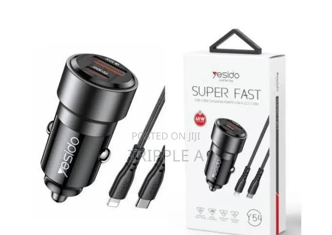 Yesido Super Fast Car Charger 60w