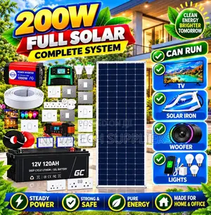 200W Full Solar Kit With 500W Inverter – All Installation Materials