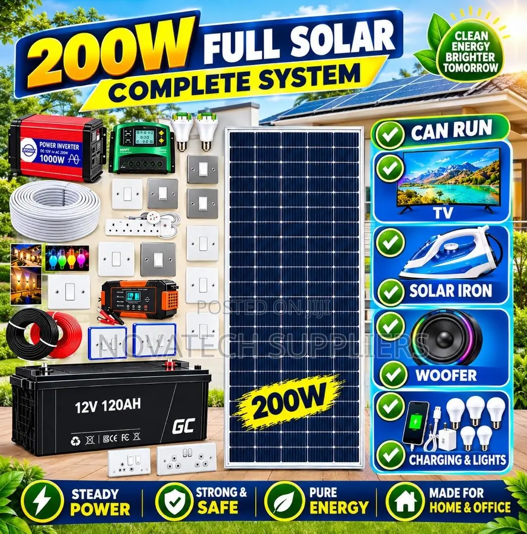 200W Solar Power System With 12V 120Ah Battery – Complete Kit