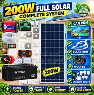 200W Solar Power System With 12V 120Ah Battery – Complete Kit