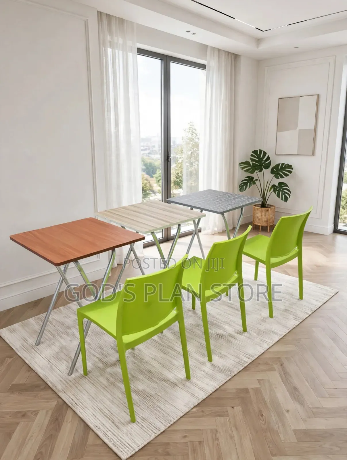 1pcs Wooden Foldable Reading Table and Chair Set