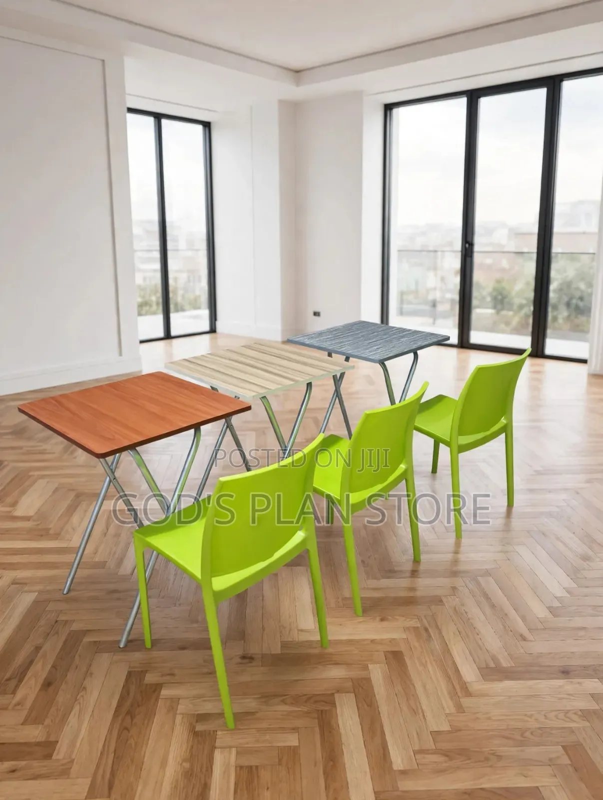 1pcs Wooden Foldable Reading Table and Chair Set