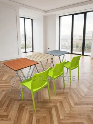 1pcs Wooden Foldable Reading Table and Chair Set