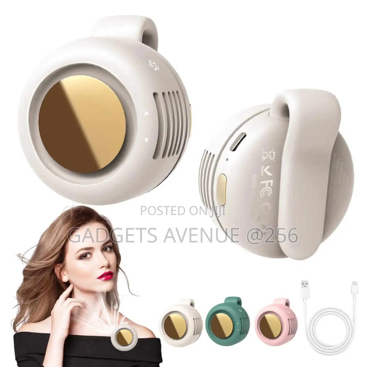 Mini Clip-on and Waist Fan With a 360-Degree Rotatable Silicone Clip.