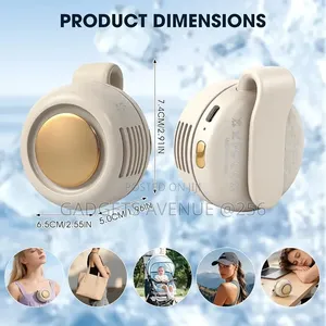 Mini Clip-on and Waist Fan With a 360-Degree Rotatable Silicone Clip.