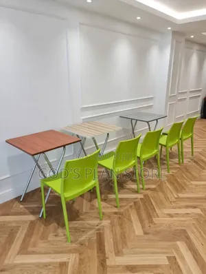 Cafes Foldable/Portable Wooden Dining Table and Chairs Set