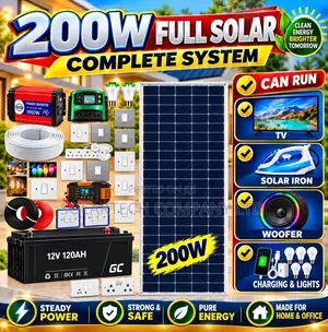 200W Complete Solar System With 500W Inverter – 2 Year Warranty