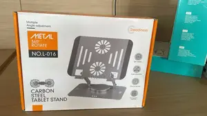 360° Rotating Adjustable Metal Tablet Stand – Foldable & Portable