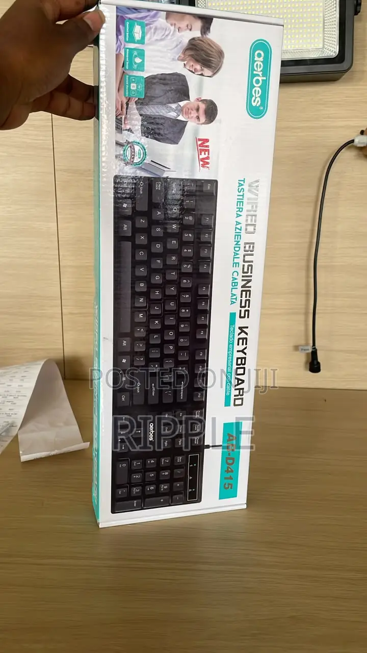 Wired USB Computer Keyboard – Full Size Business Keyboard