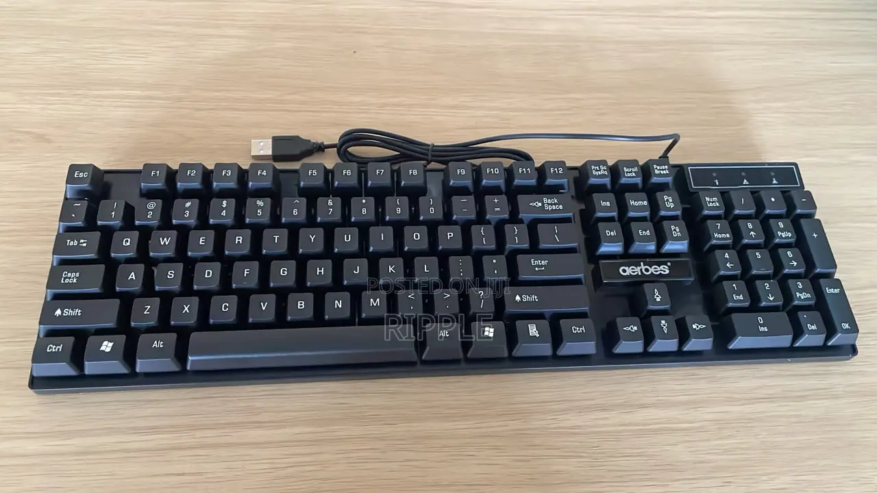 Wired USB Computer Keyboard – Full Size Business Keyboard