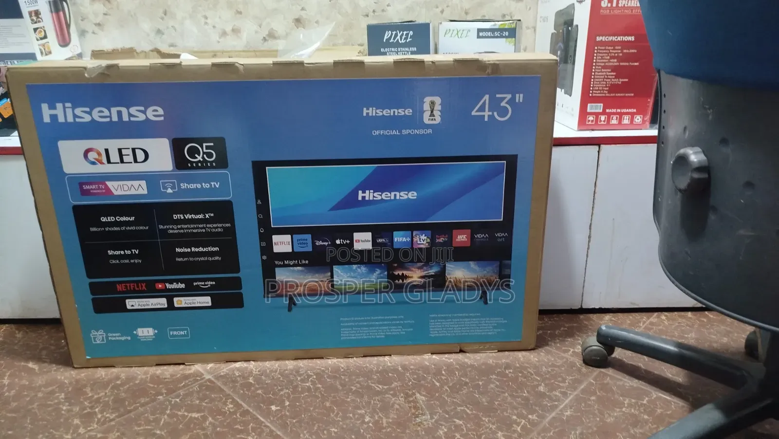 43 Hisense Qled Smart Digital Flat Screen Flameless