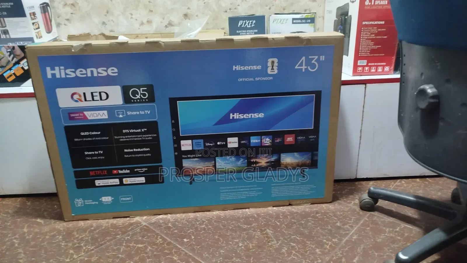43 Hisense Qled Smart Digital Flat Screen Flameless