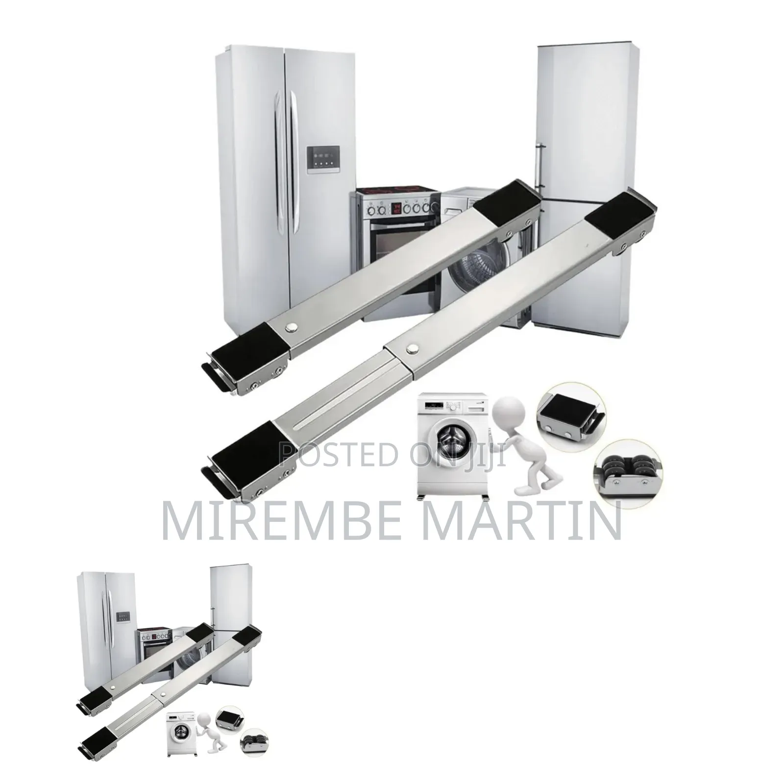 Heavy-Duty Adjustable Appliance Roller Bases