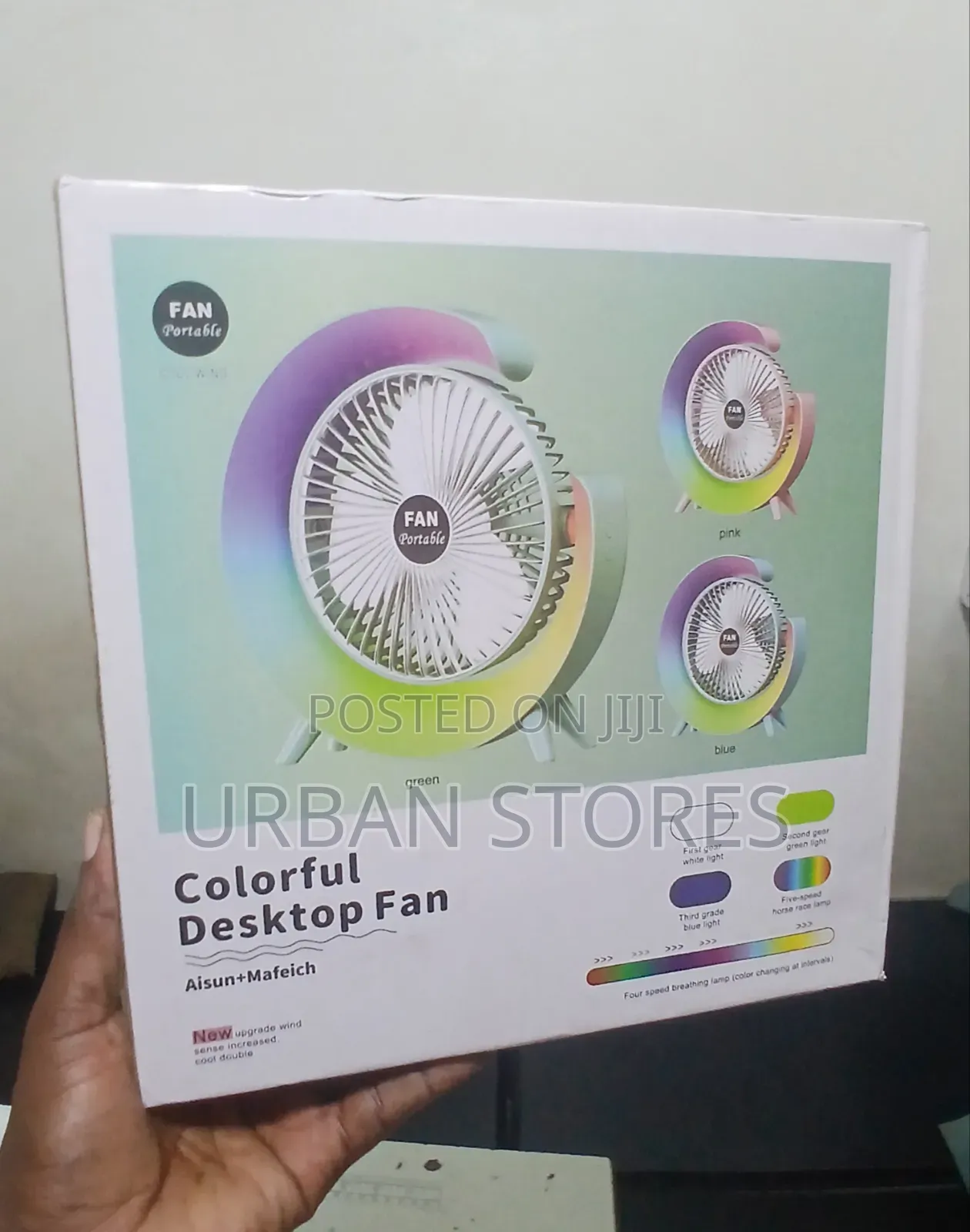 USB Rechargeable Desktop Fan -Urban Stores