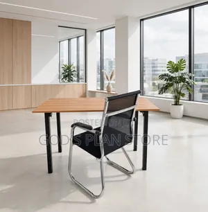 Black Mesh Office Chair and Office Desk(120cm)