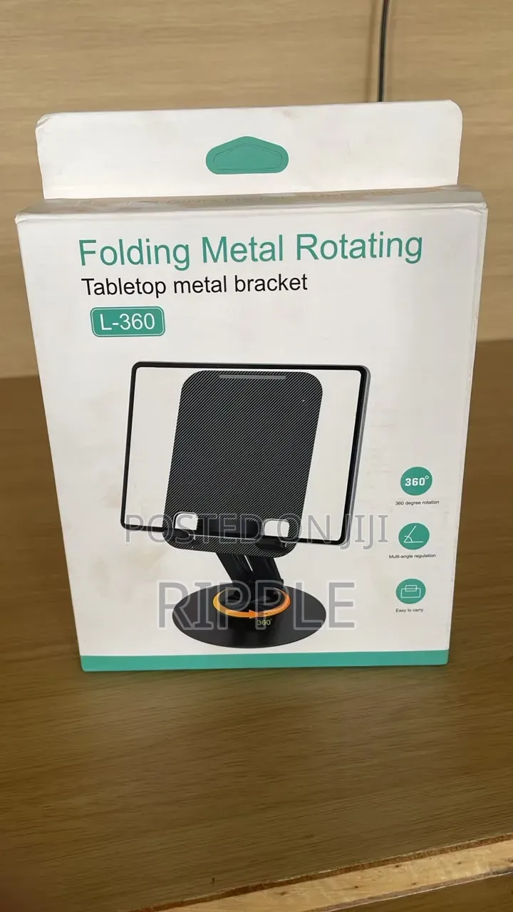 360° Rotating Adjustable Tablet & Phone Stand – Foldable Metal