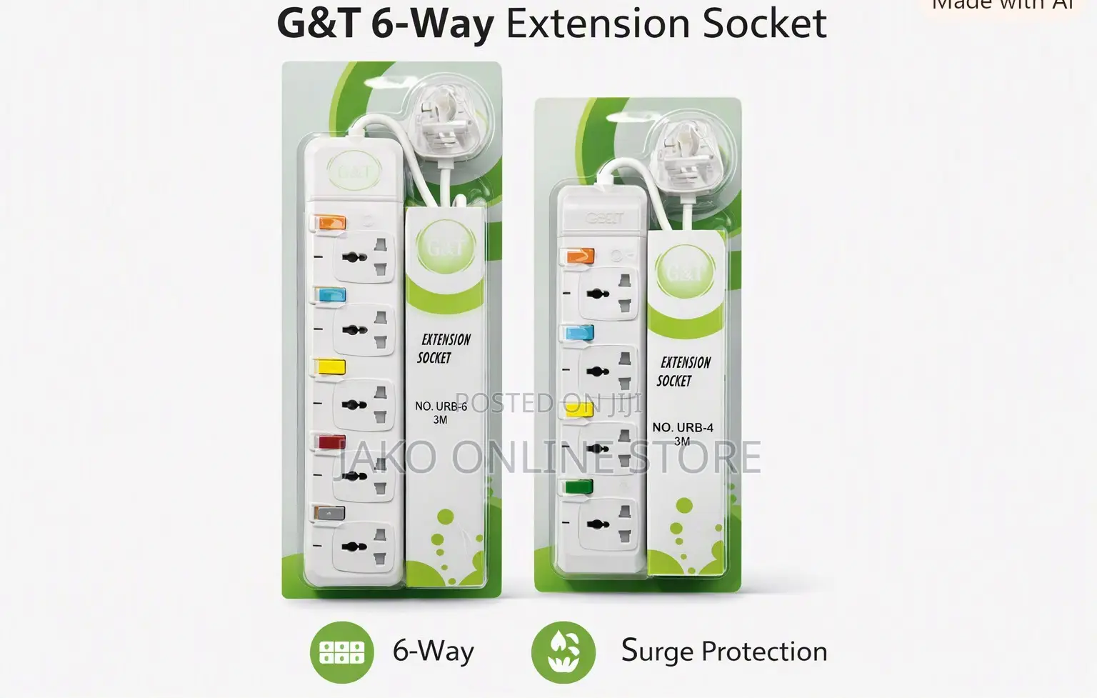 G & T Extension Socket URB‐6 (6‐Way)