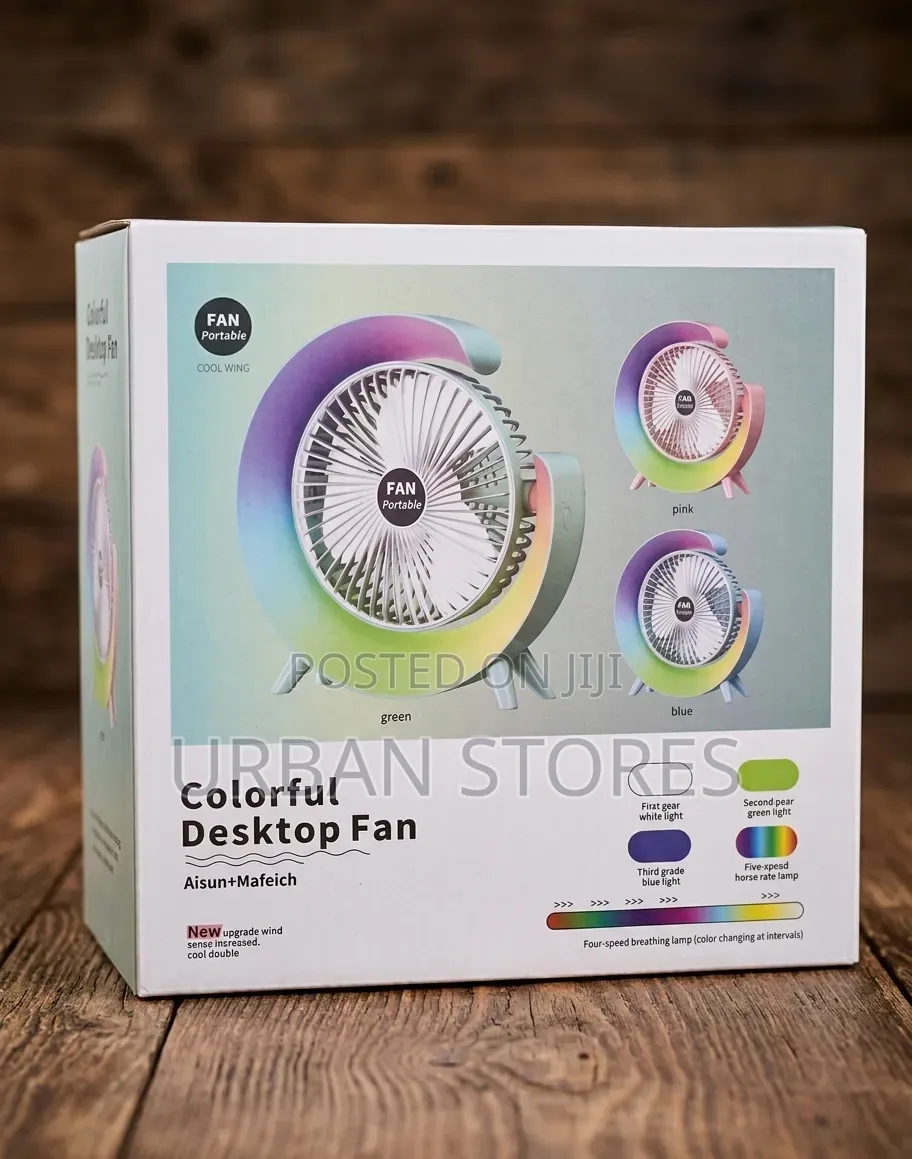 USB Rechargeable Desktop Fan -Urban Stores