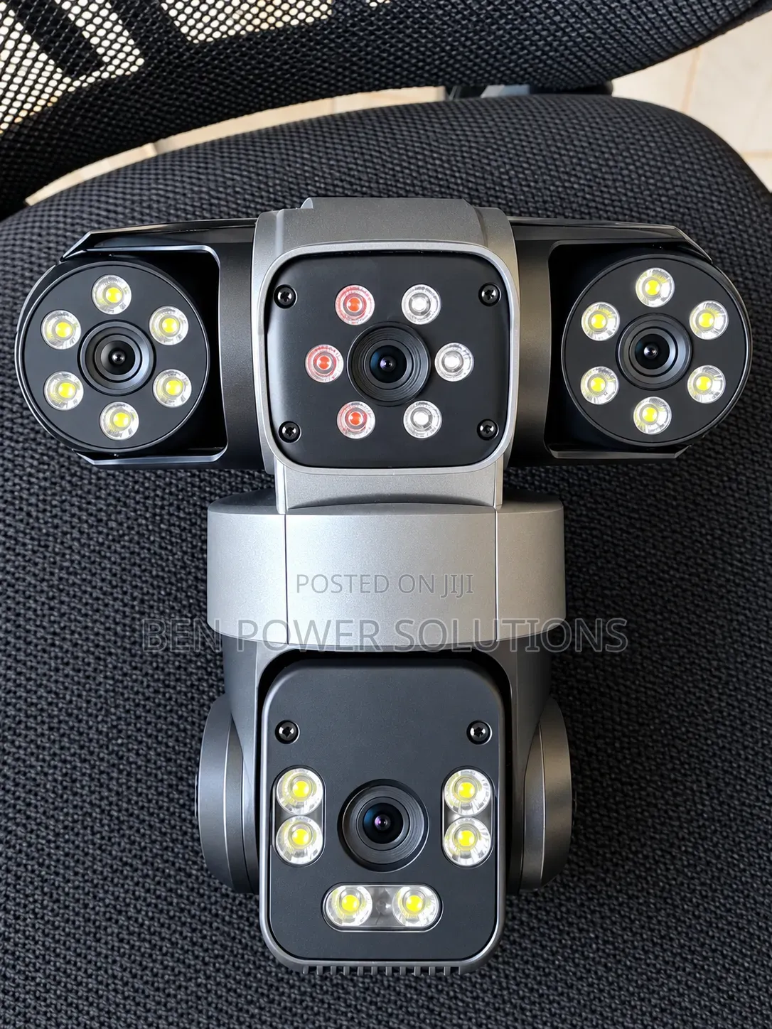 Triple Lens Solar Powered Security Camera
