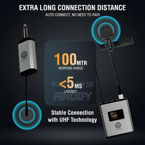 Wireless Headset Microphone/Lavalier Lapel Mic With Transmitter