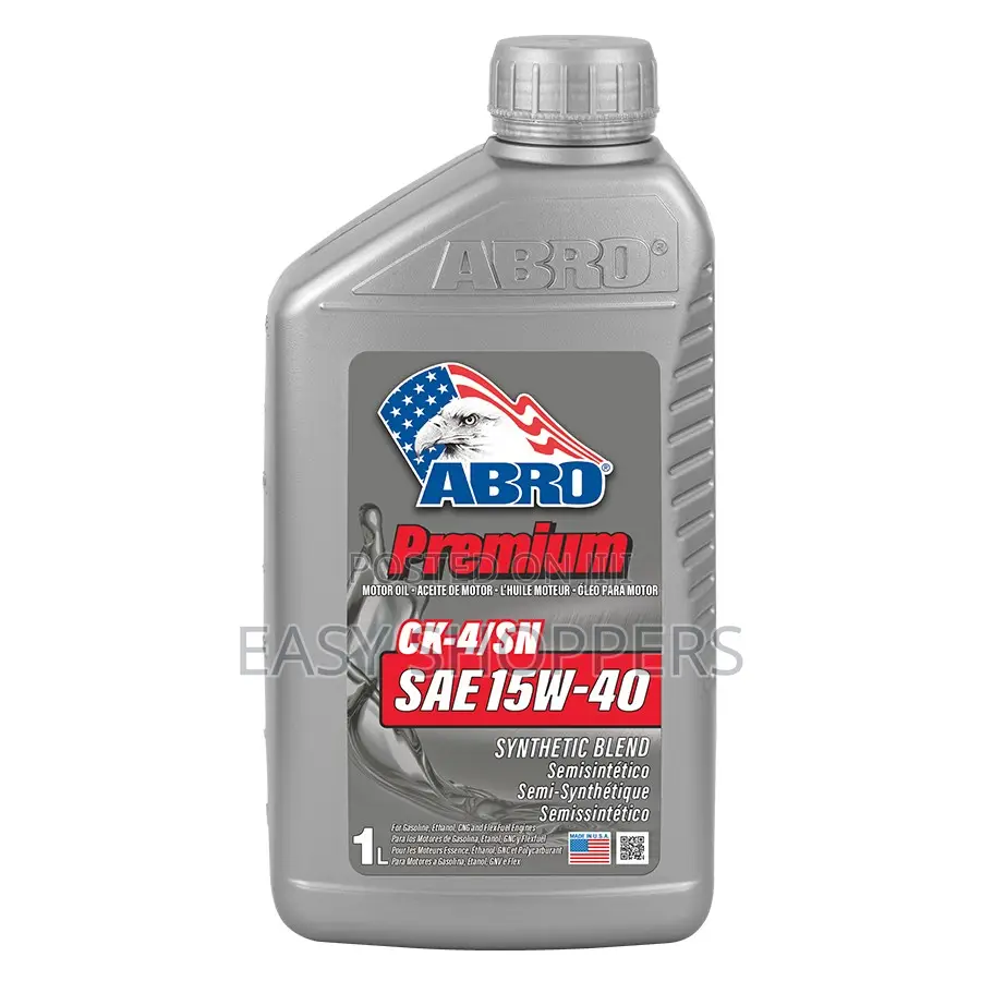 ABRO Premium SAE 15w-40 CK-4/SN Synthetic Blend Motor Oil 0.946 Liters