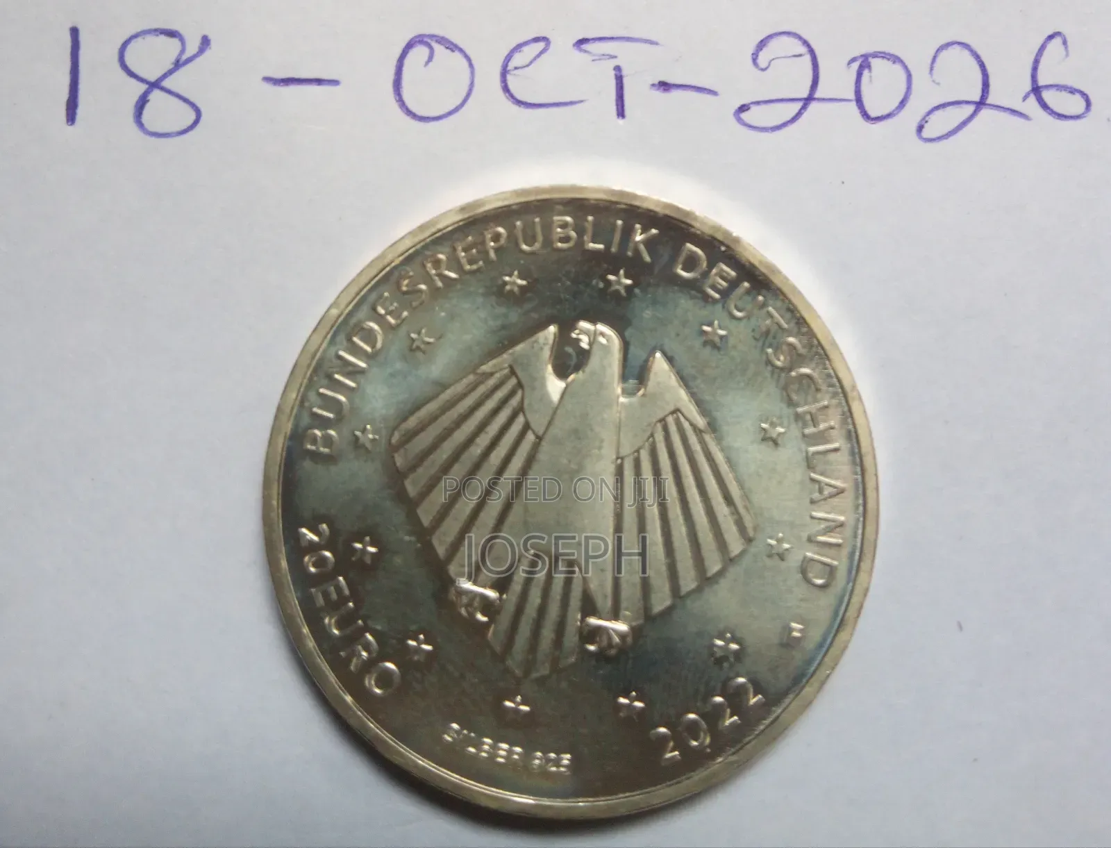 German 20 Euro 2022-"1200 Years Anniversary of Corvey Abbey
