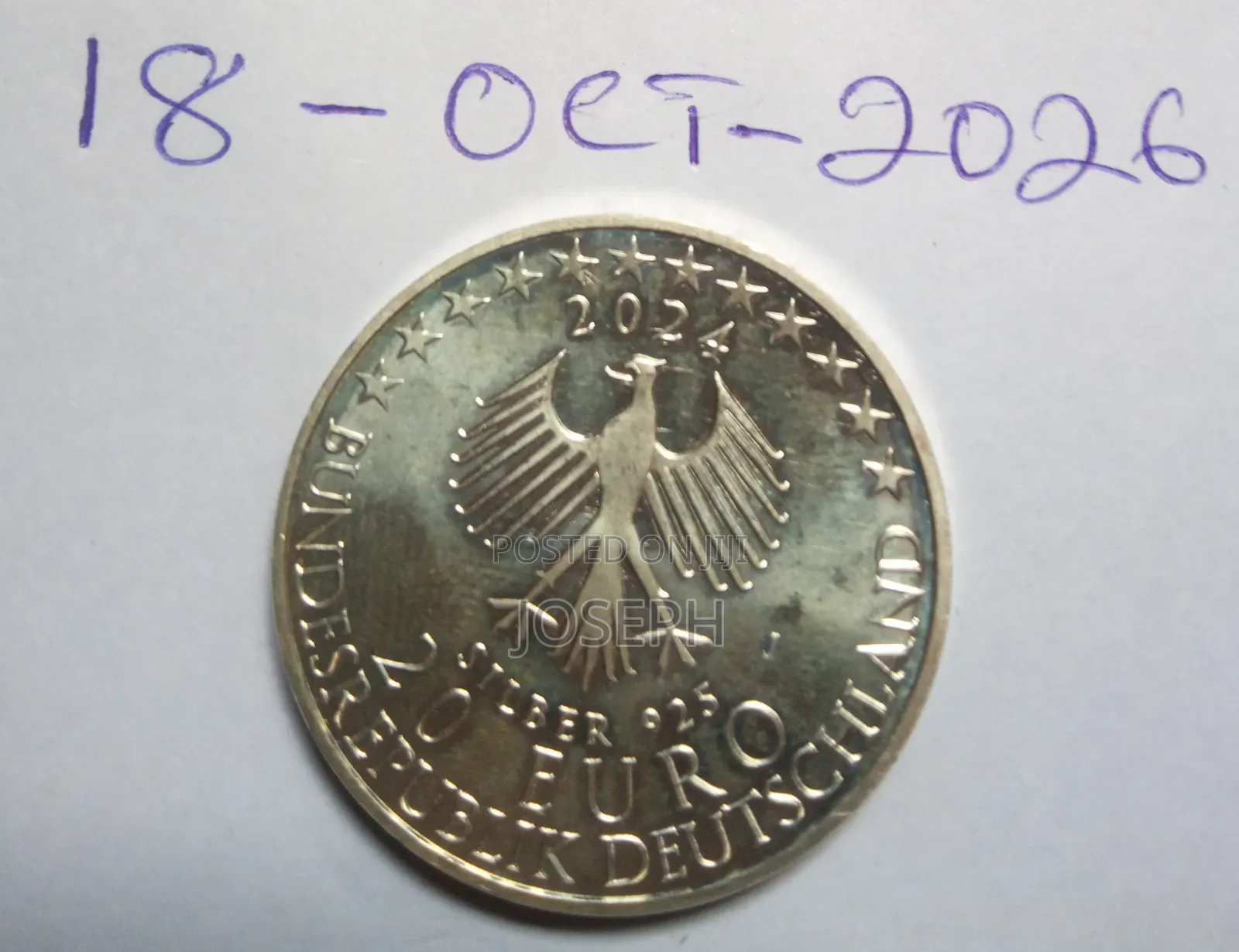 German 20 Euro-2024 - 300 Birth Anniversary of Immanuel Kant Silver