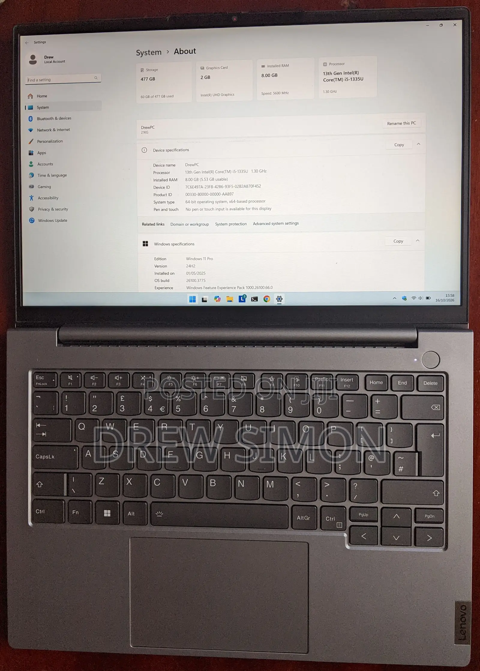 Laptop Lenovo Thinkbook 14 8GB Intel Core i5 SSD 512GB